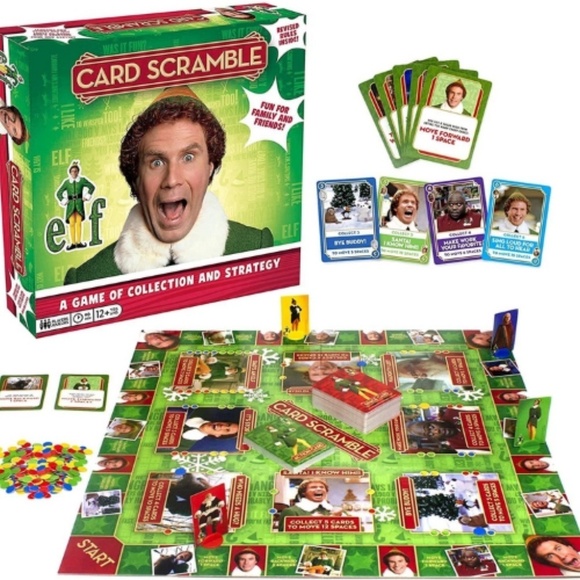 Elf Card Scramble Family Board Game Holiday Christmas, Buddy The Elf, NEW SEALED - Picture 9 of 10